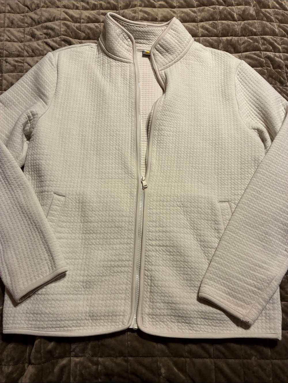 Old Navy Cream Quilted Utility Jacket